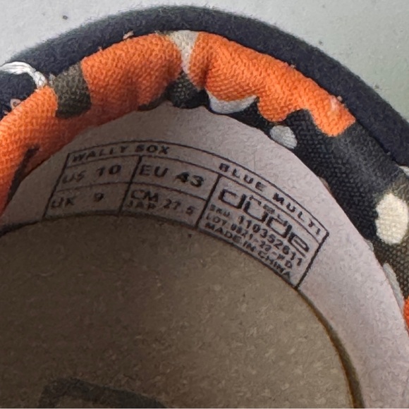 Hey Dude Wally Sox "Blue Multi" Men's Size 10 - Picture 12 of 14